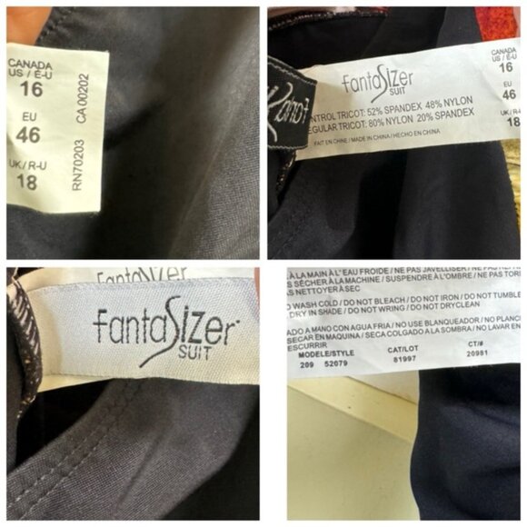 Fantasizer NEW Faux Wrap Halter 1 Piece Swimsuit Gradient Sunset Support Cups 16 - Picture 10 of 16